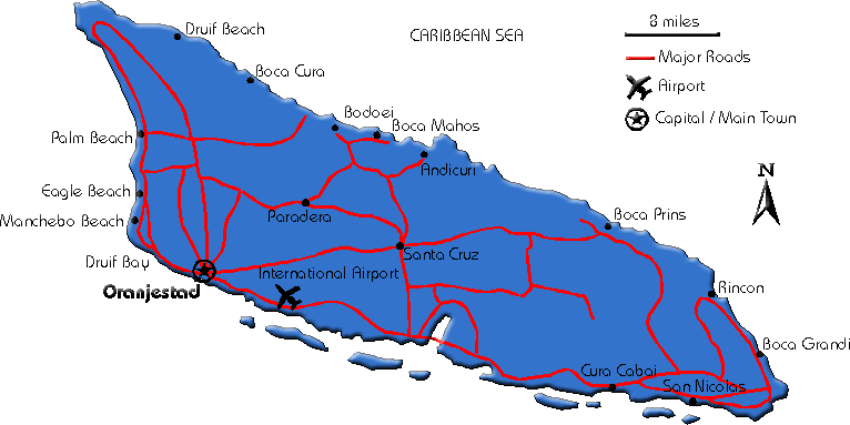 Aruba Map.