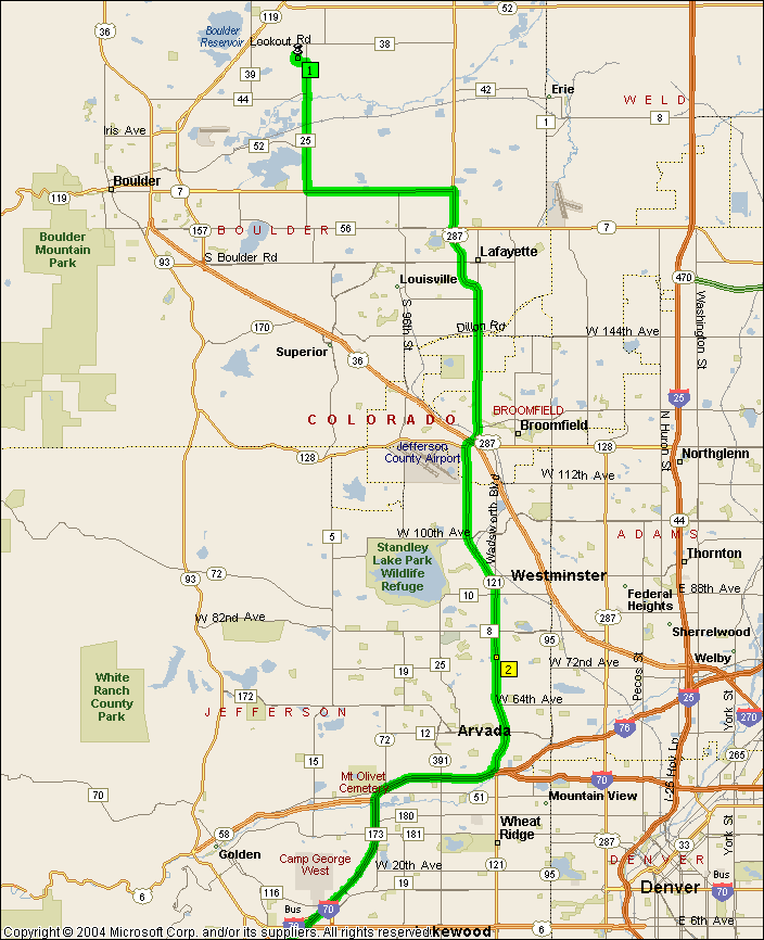 Patsy's to I-70