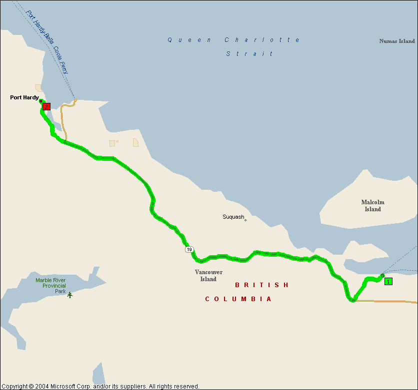Port McNeill to Port Hardy