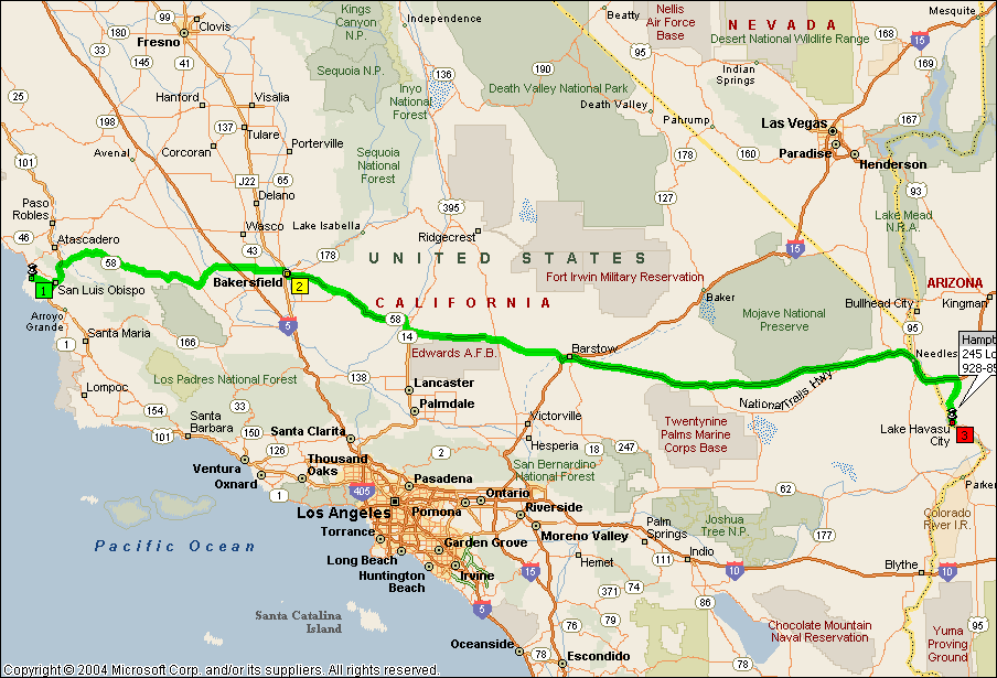 Los Osos to Lake Havasu