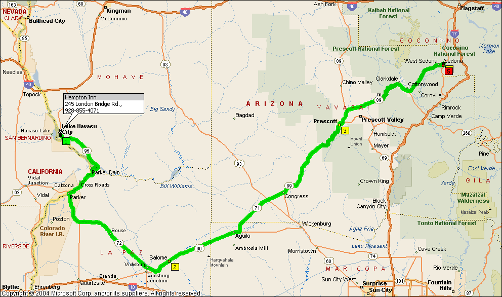 Lake Havasu to Sedona