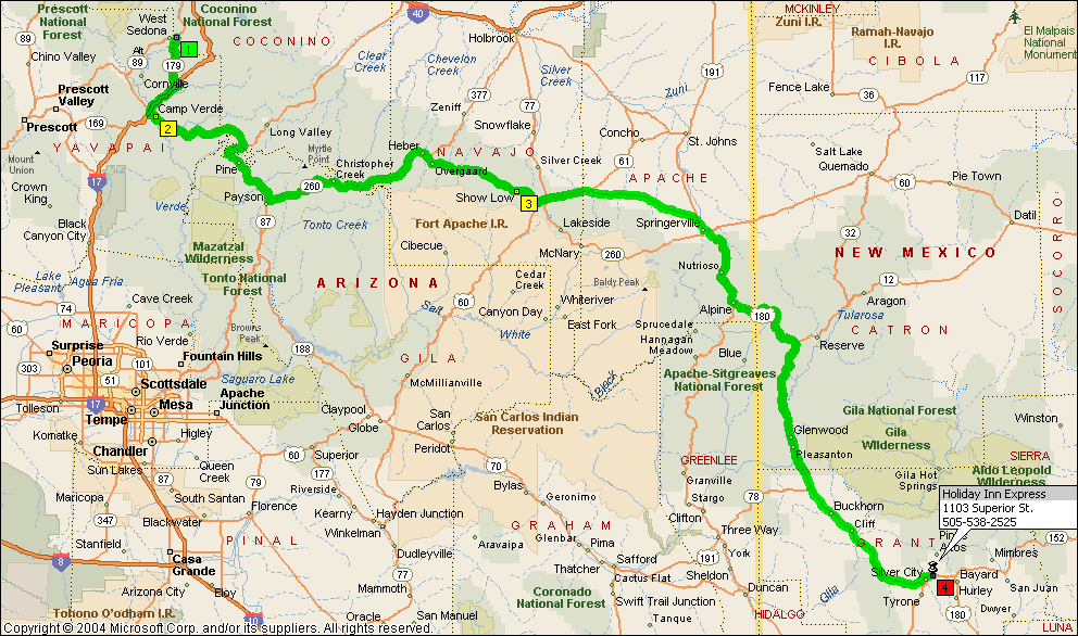 Sedona to Silver City
