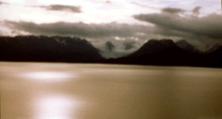 glaciers over the Cook Inlet