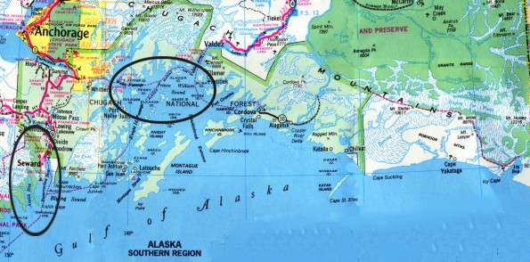 Map of East South-Central Alaska