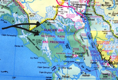 Map of Glacier Bay National Park