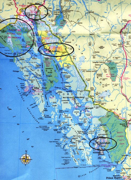 Map of Southeast Alaska