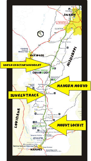 Southern region of Natchez Trace Parkway